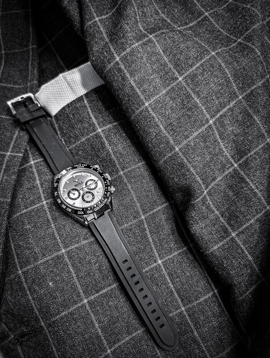 Holstein Chronograph Watch - Silver & Black