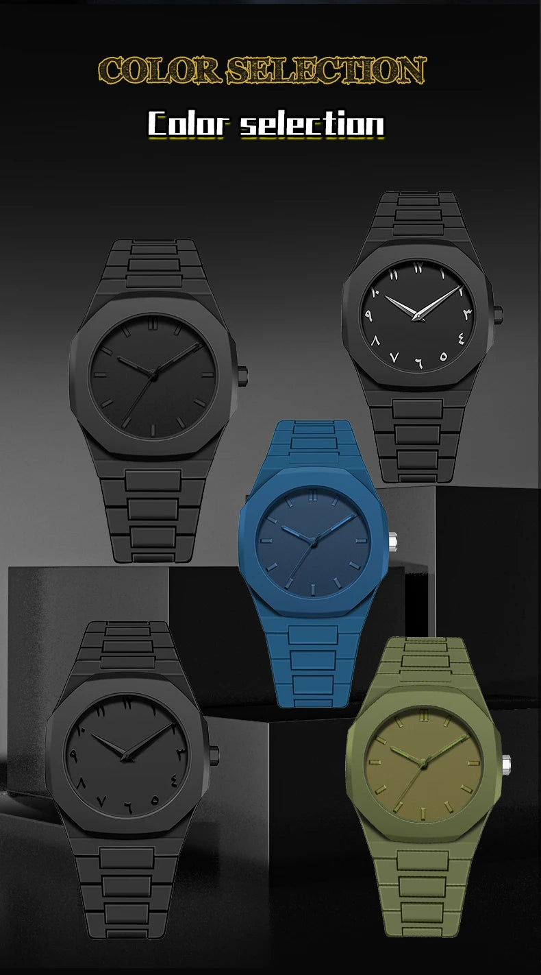 2025 New Modern Simple Creative Sports and Leisure Watch Creative Design Waterproof Quartz Movement Energy Watches Gift for Men