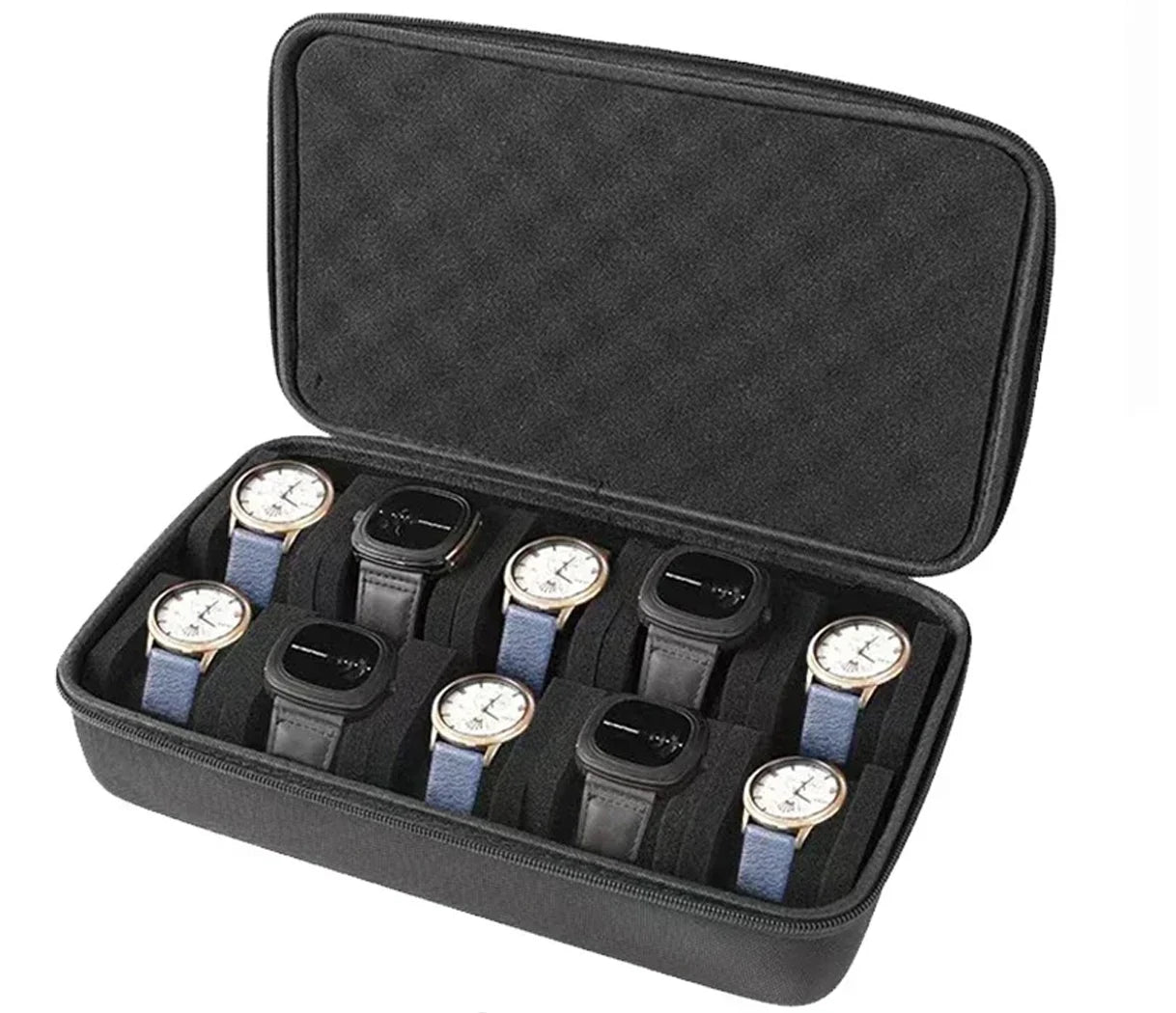 Watch Box Organizer for Men or Women，Watch Travel Case Portable Storage Watch Display Holder for Wristwatches and Smart Watches