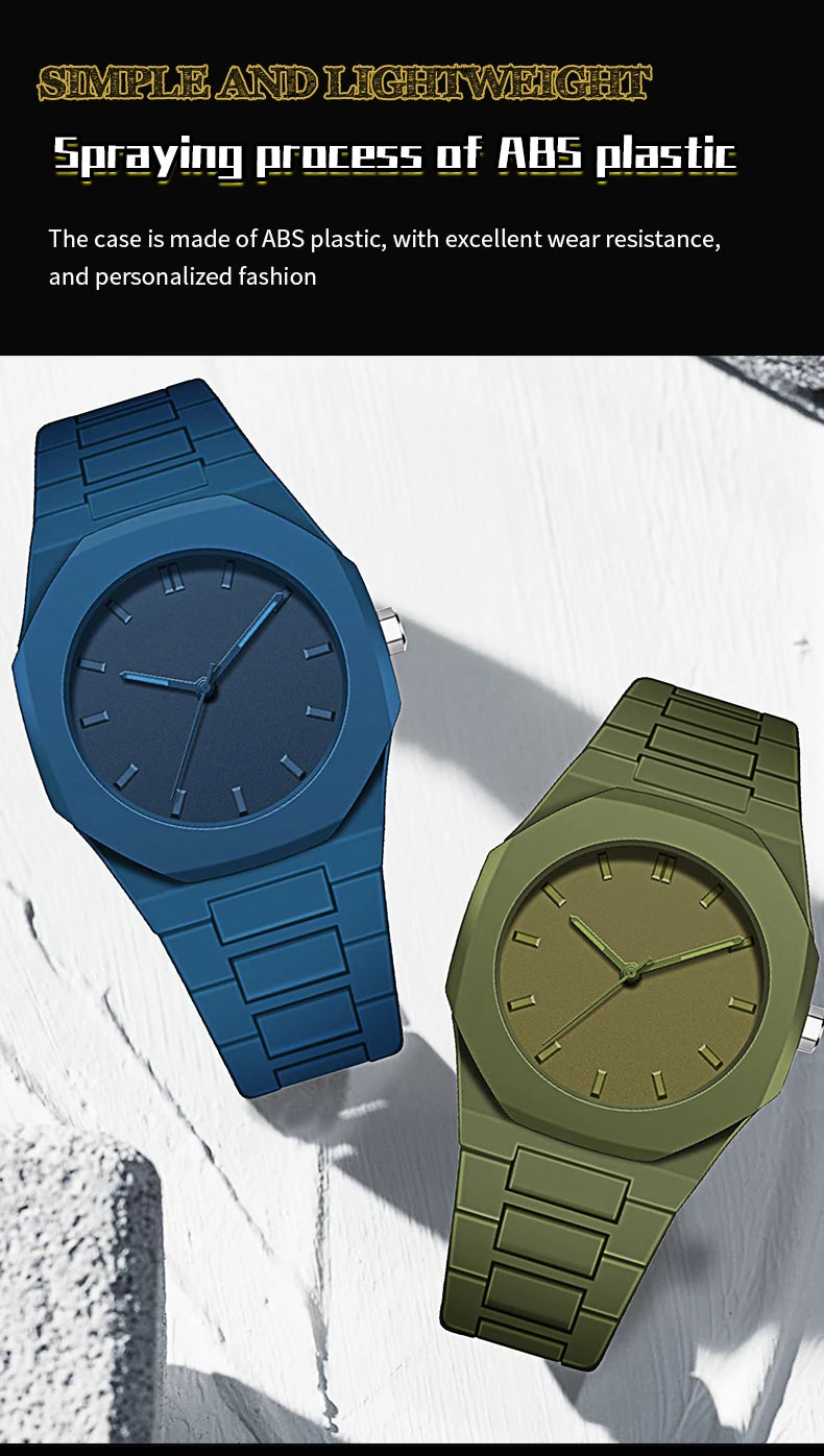 2025 New Modern Simple Creative Sports and Leisure Watch Creative Design Waterproof Quartz Movement Energy Watches Gift for Men