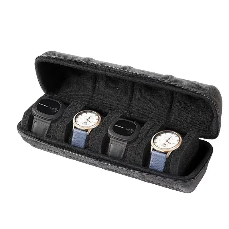 Watch Box Organizer for Men or Women，Watch Travel Case Portable Storage Watch Display Holder for Wristwatches and Smart Watches