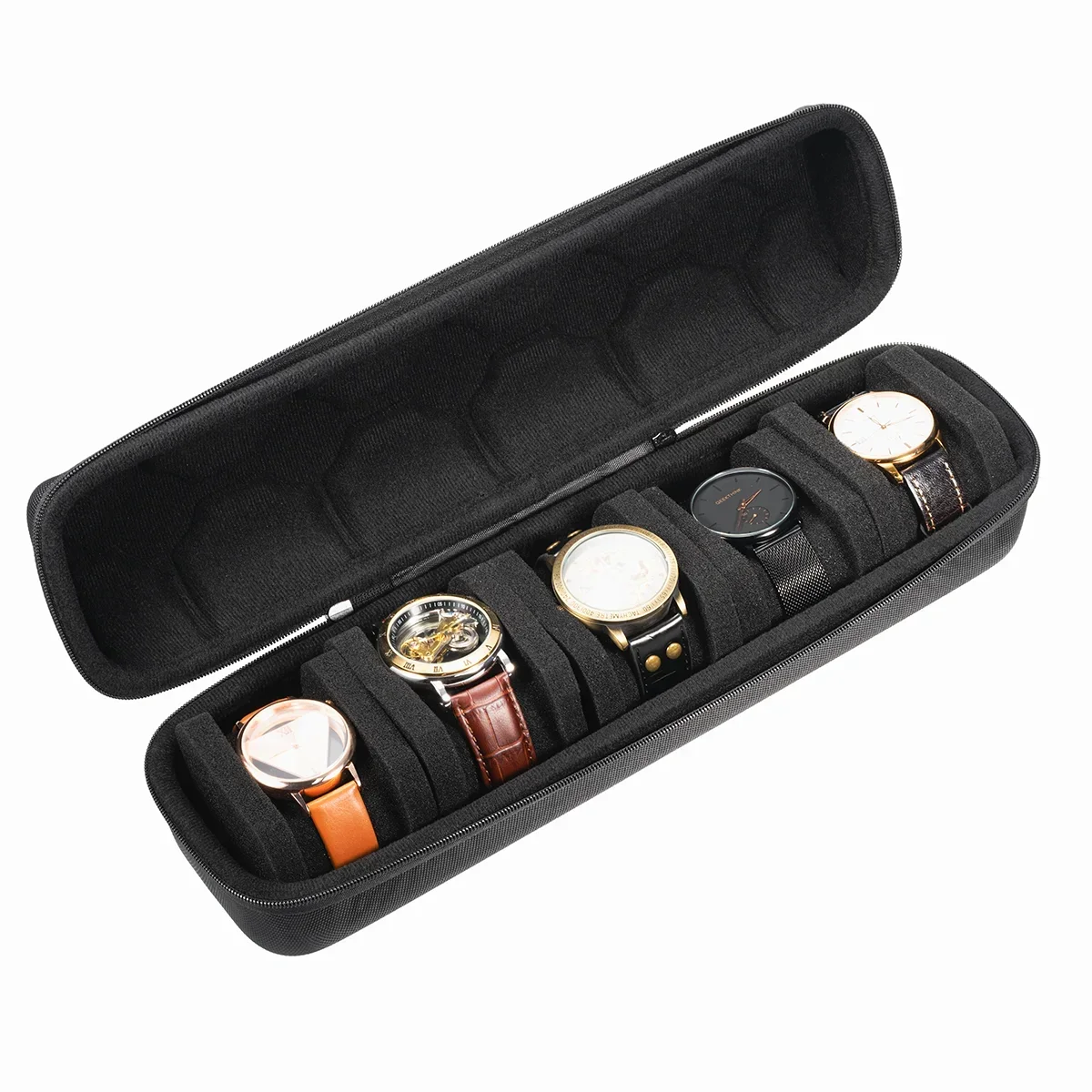 Watch Box Organizer for Men or Women，Watch Travel Case Portable Storage Watch Display Holder for Wristwatches and Smart Watches